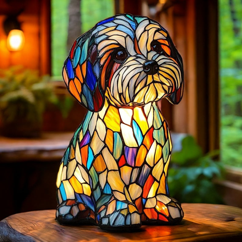 Lampe artistique en résine maltaise 