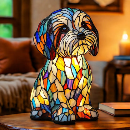 Cavoodle Resin Art Lamp