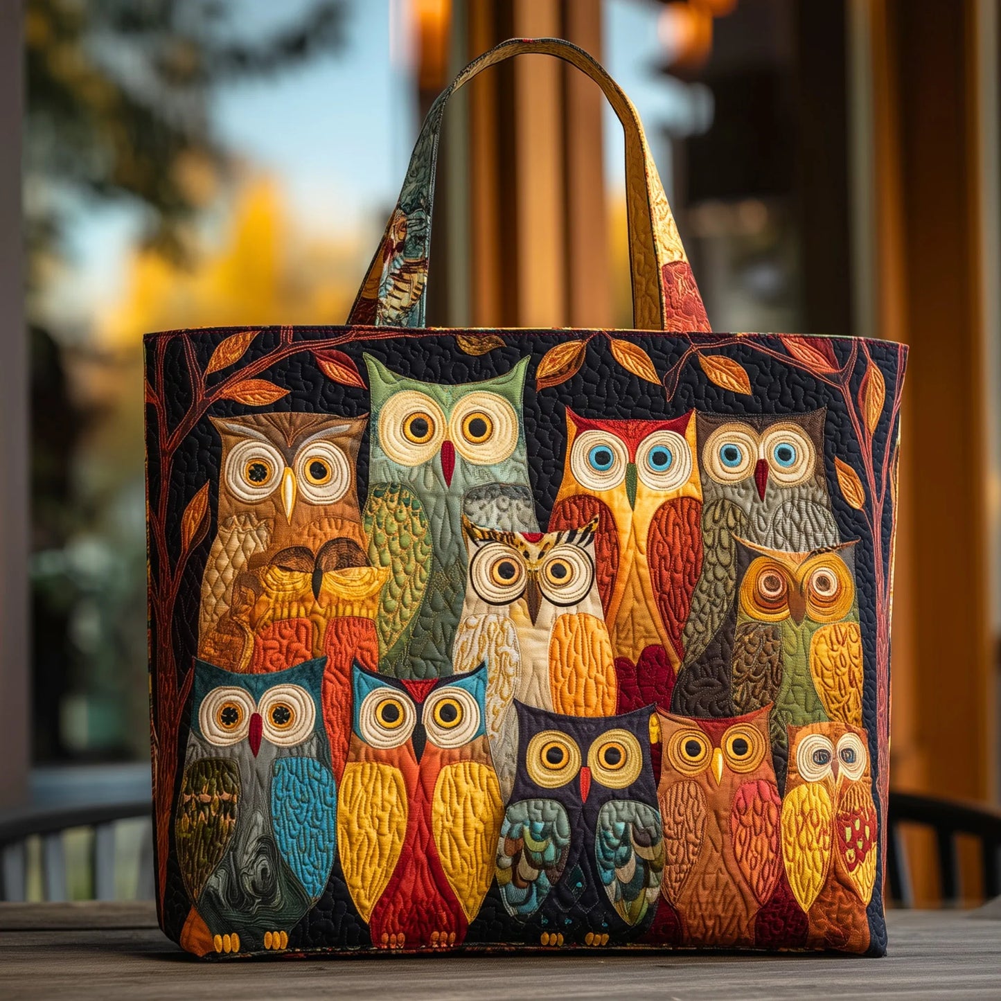Owl Spirit Quilted Tote Bag