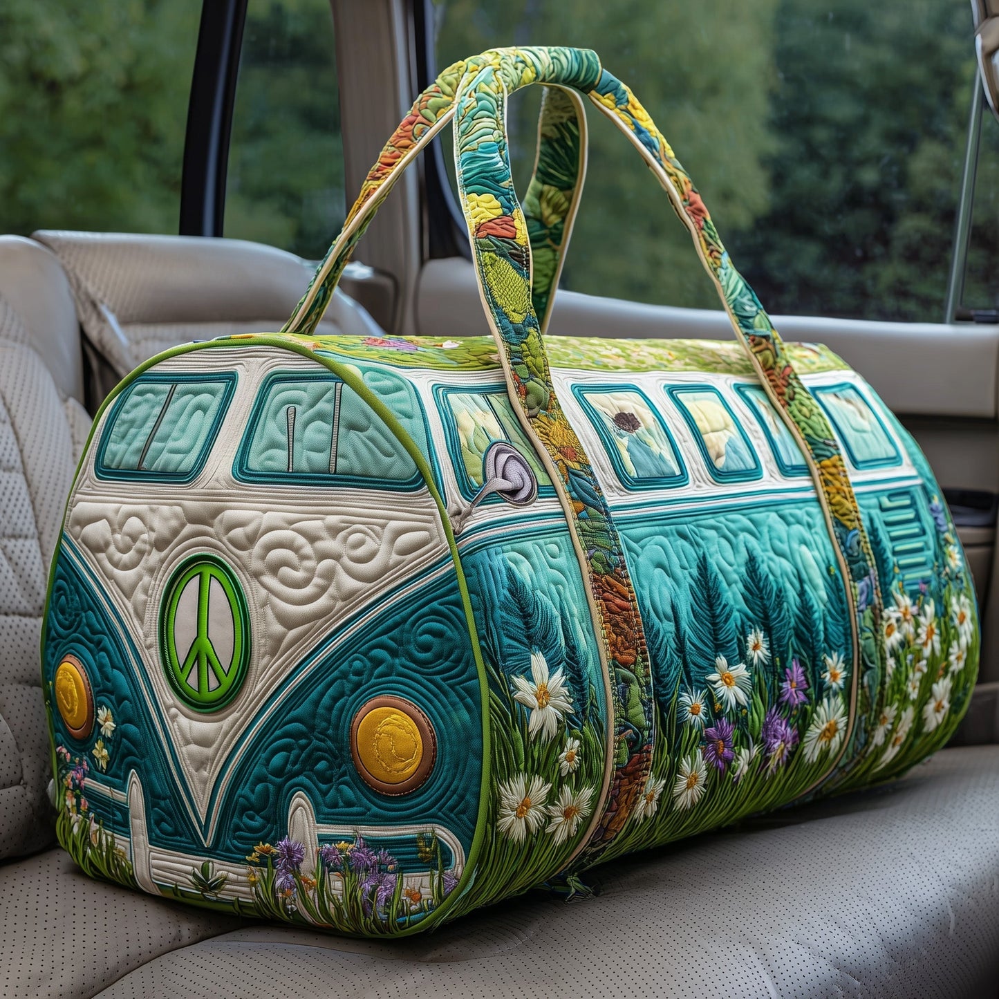 Hippie Journey Quilted Duffle Bag