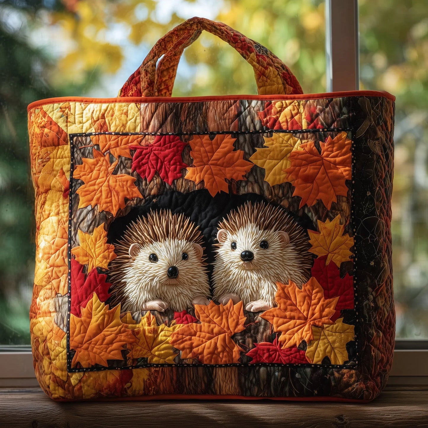 Hedgehog Heaven Quilted Tote Bag