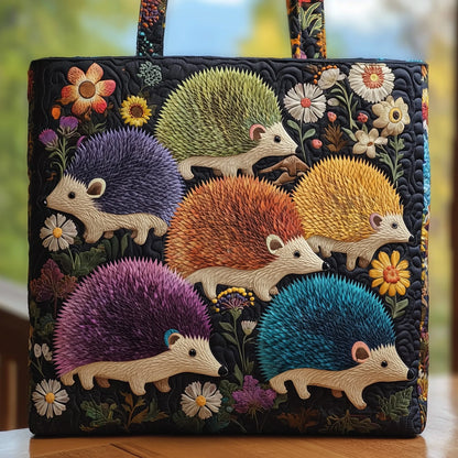 Hedgehog Heaven Quilted Tote Bag