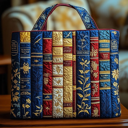 Cozy Book Quilted Tote Bag