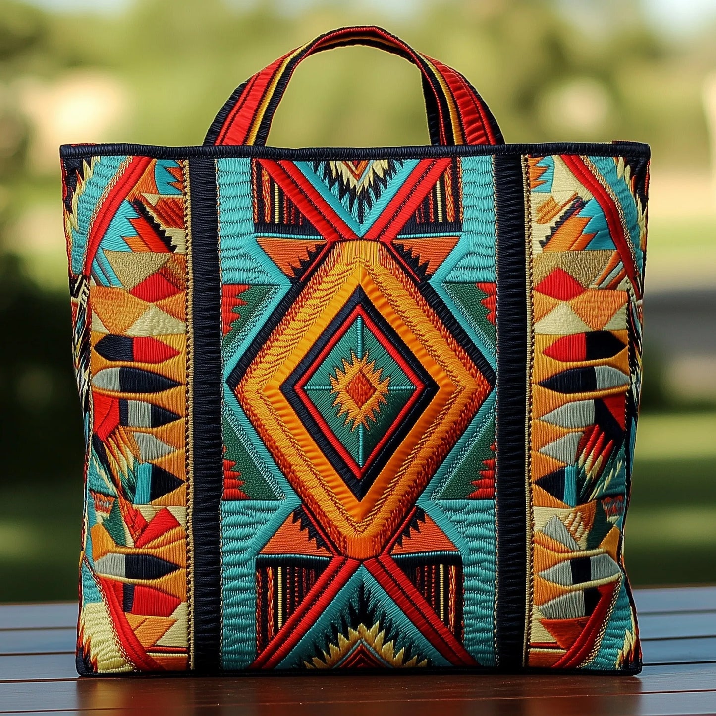 Native American Quilted Tote Bag