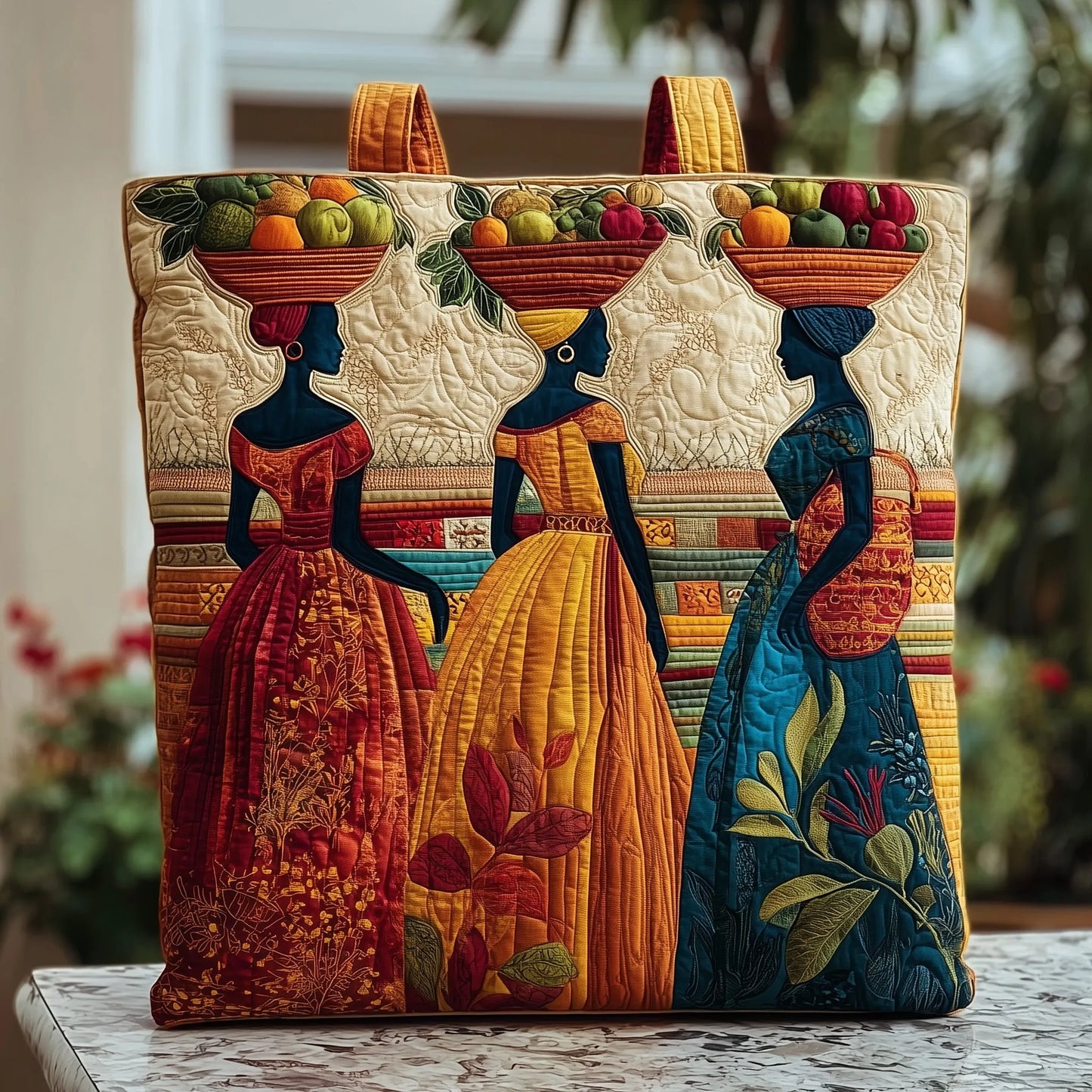 Golden Queens Quilted Tote Bag