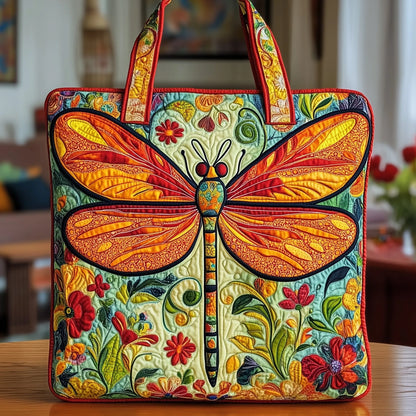 Dragonfly Pop Quilted Tote Bag