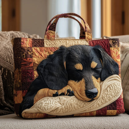 Dachshund Paw Quilted Tote Bag