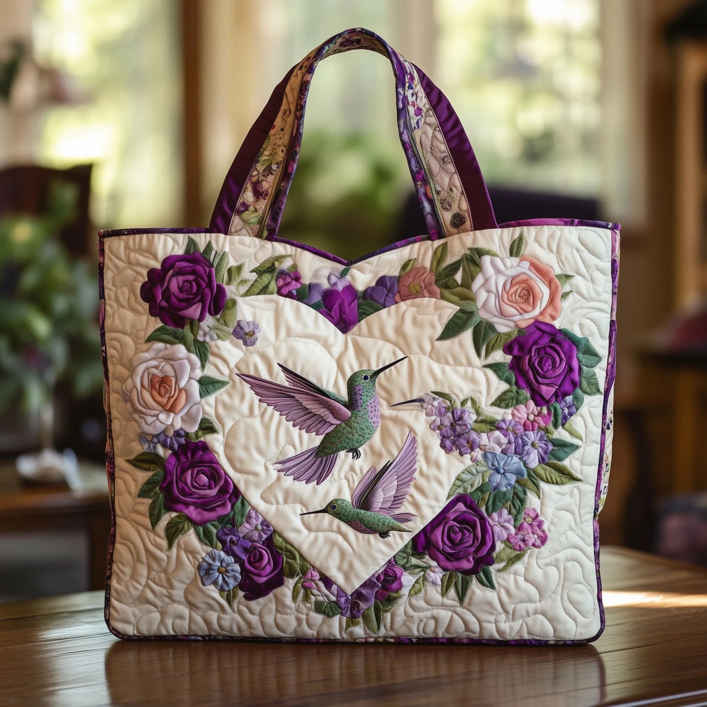 Pental Couple Quilted Tote Bag
