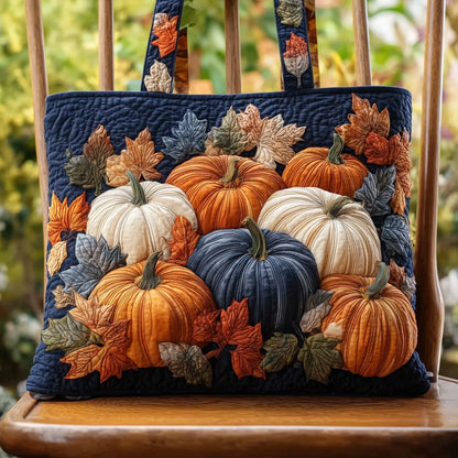Pumpkin Season Quilted Tote Bag