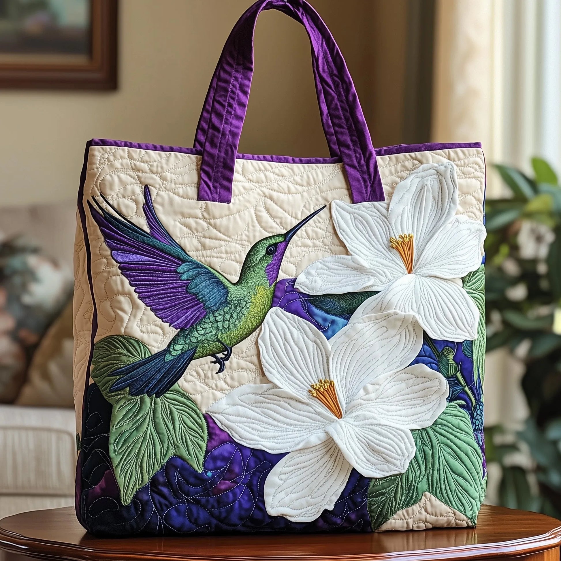 Magnolia Dance Quilted Tote Bag