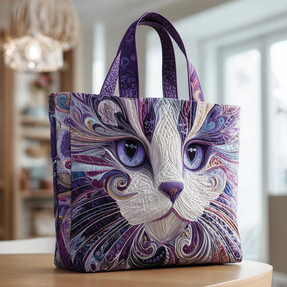 Catitude Quilted Tote Bag