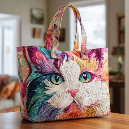 Catitude Quilted Tote Bag
