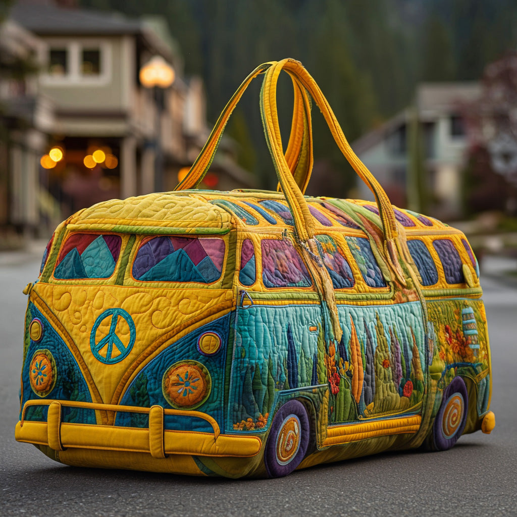 Hippie Van Quilted Duffle Bag