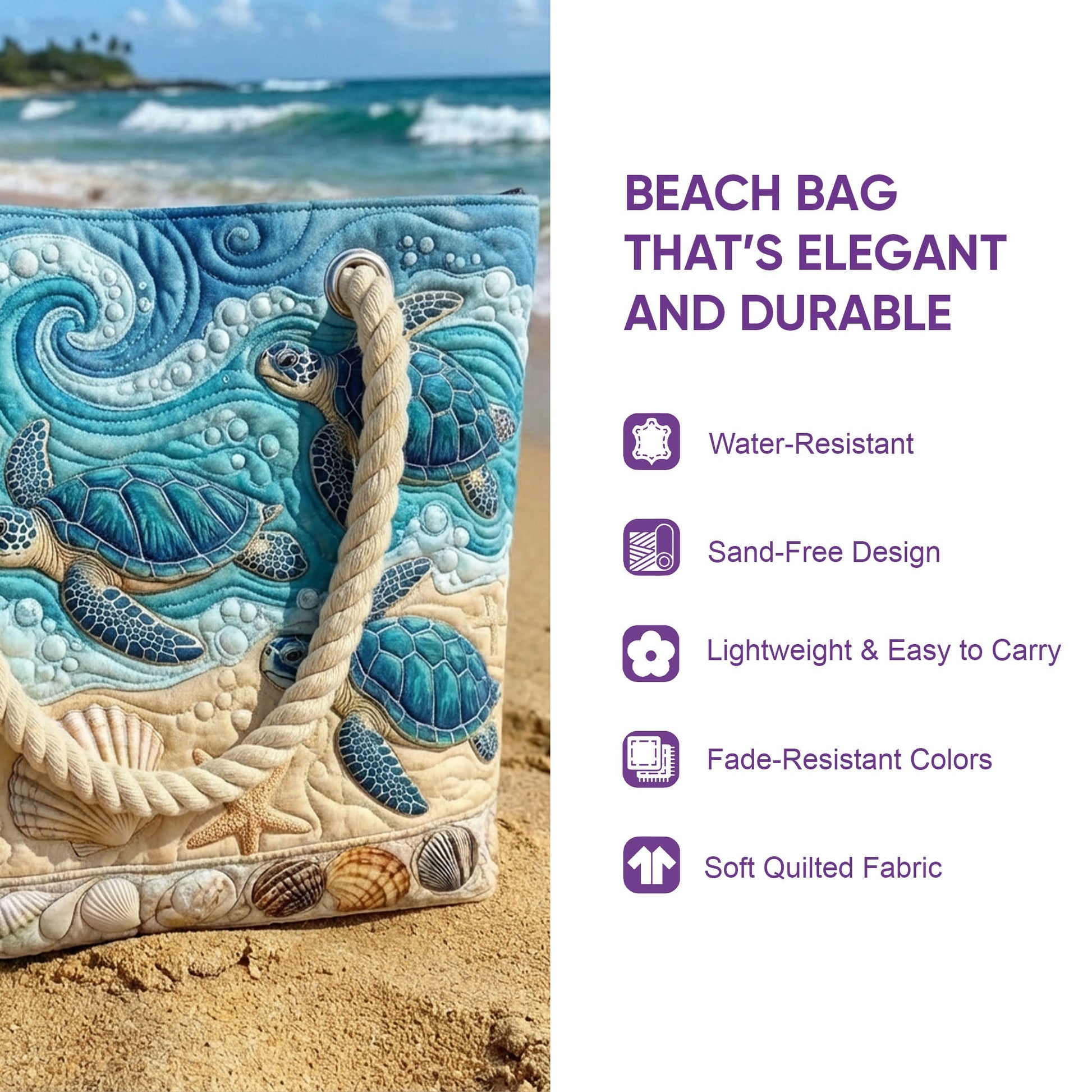 Hippie Vibes Quilted Beach Bag GFTOTP16614