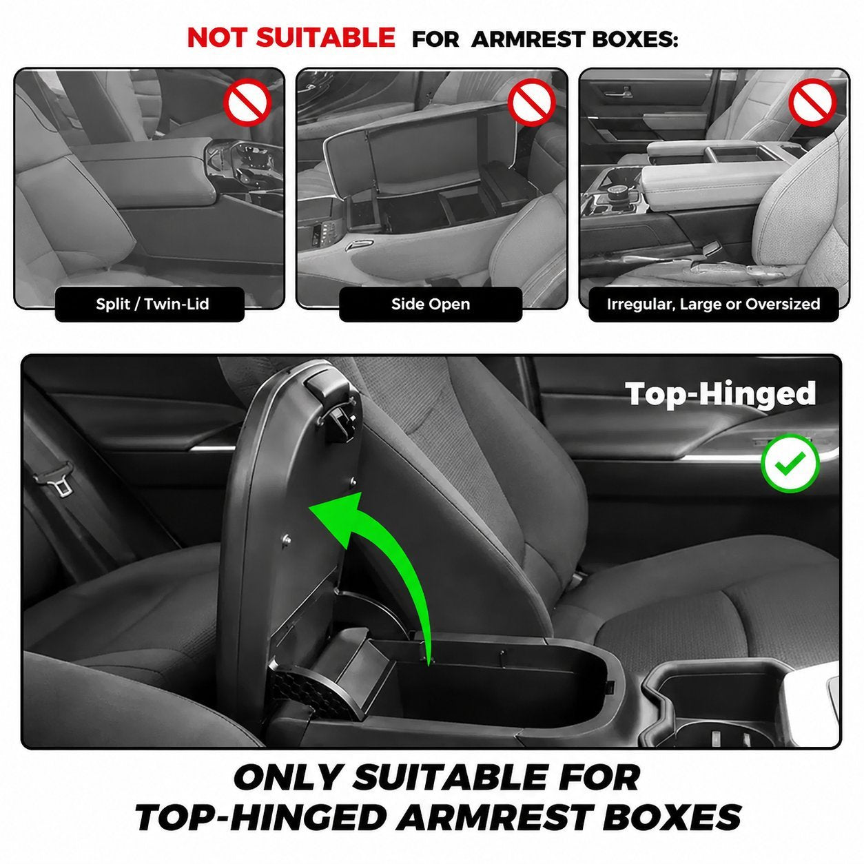 Multifunctional PU Leather Car Armrest Box Mat 11