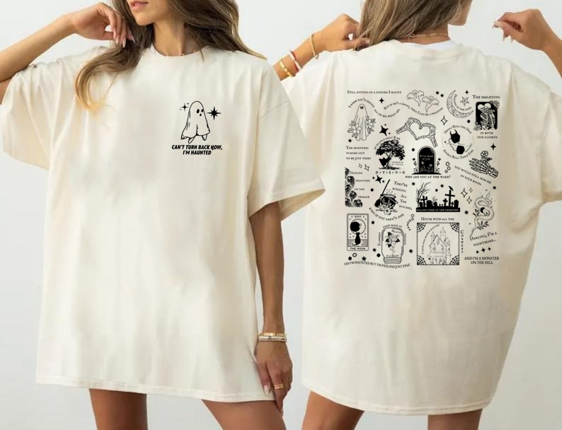 T-shirt/sweat-shirt effrayant pour Halloween, avec paroles de chansons d'Halloween