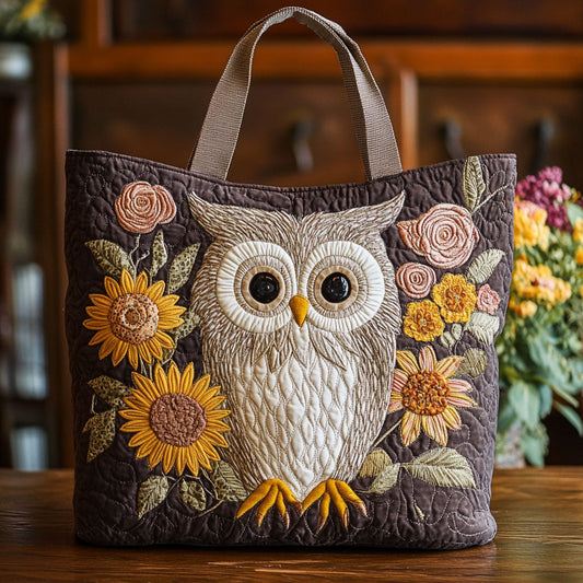 Owl Bloom CP0110078CL Quilted Tote Bag  Animal print