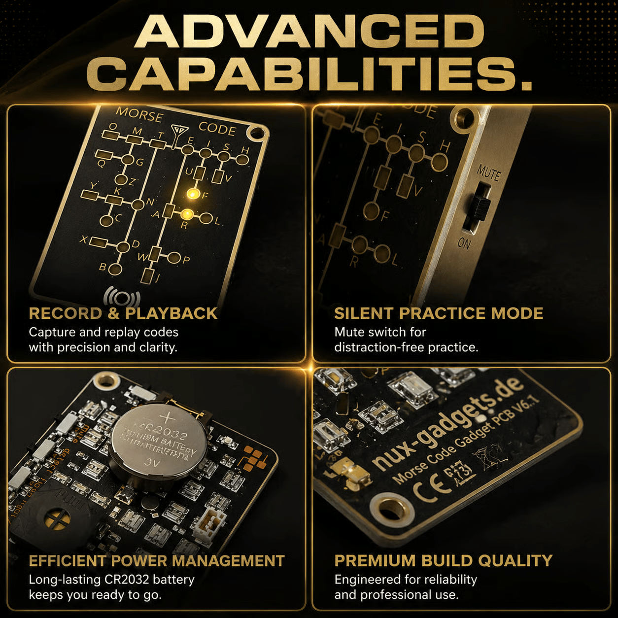 Morse Code Trainer Card Pro (LED Edition) 9
