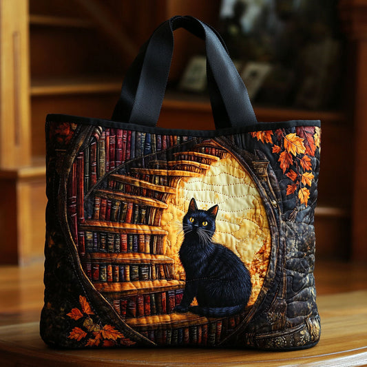 Cat Golden Glow CW0310002CL Quilted Tote Bag