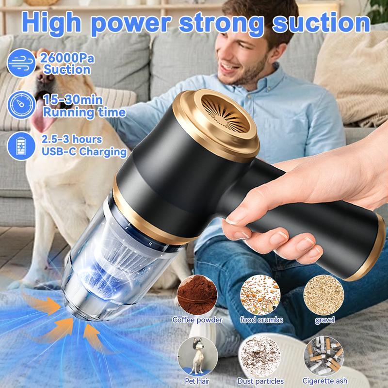 ZAKKA HUB™ Handheld Wireless Vacuum Cleaner 19000Pa High-Power Suction + Air Blower | 120W Cordless Cleaning Gun for Car, Home & Pets