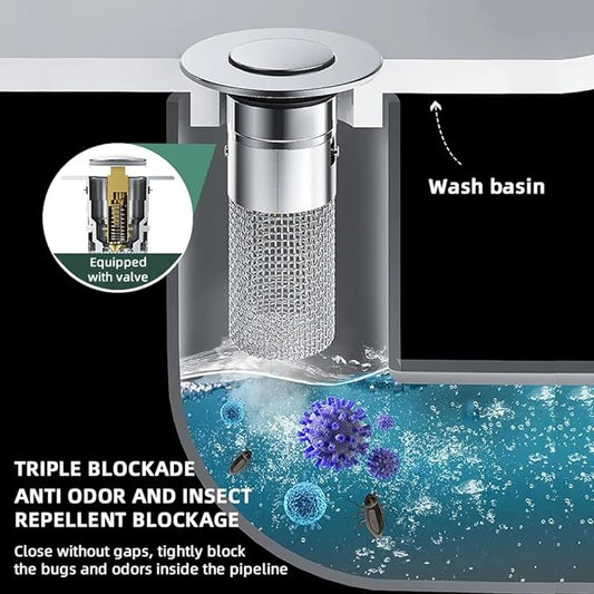 Universal 2-in-1 Bathroom/Kitchen Sink Stopper 1