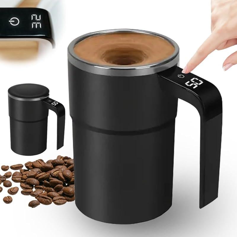 Electric coffee mug with a built-in LCD thermometer, perfect for brewing coffee, milk, cocoa, etc. 8