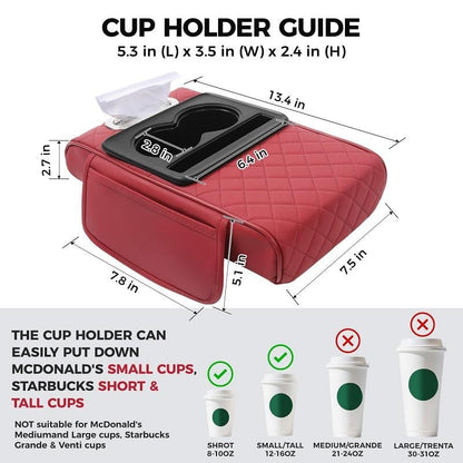 Multifunctional PU Leather Car Armrest Box Mat 7