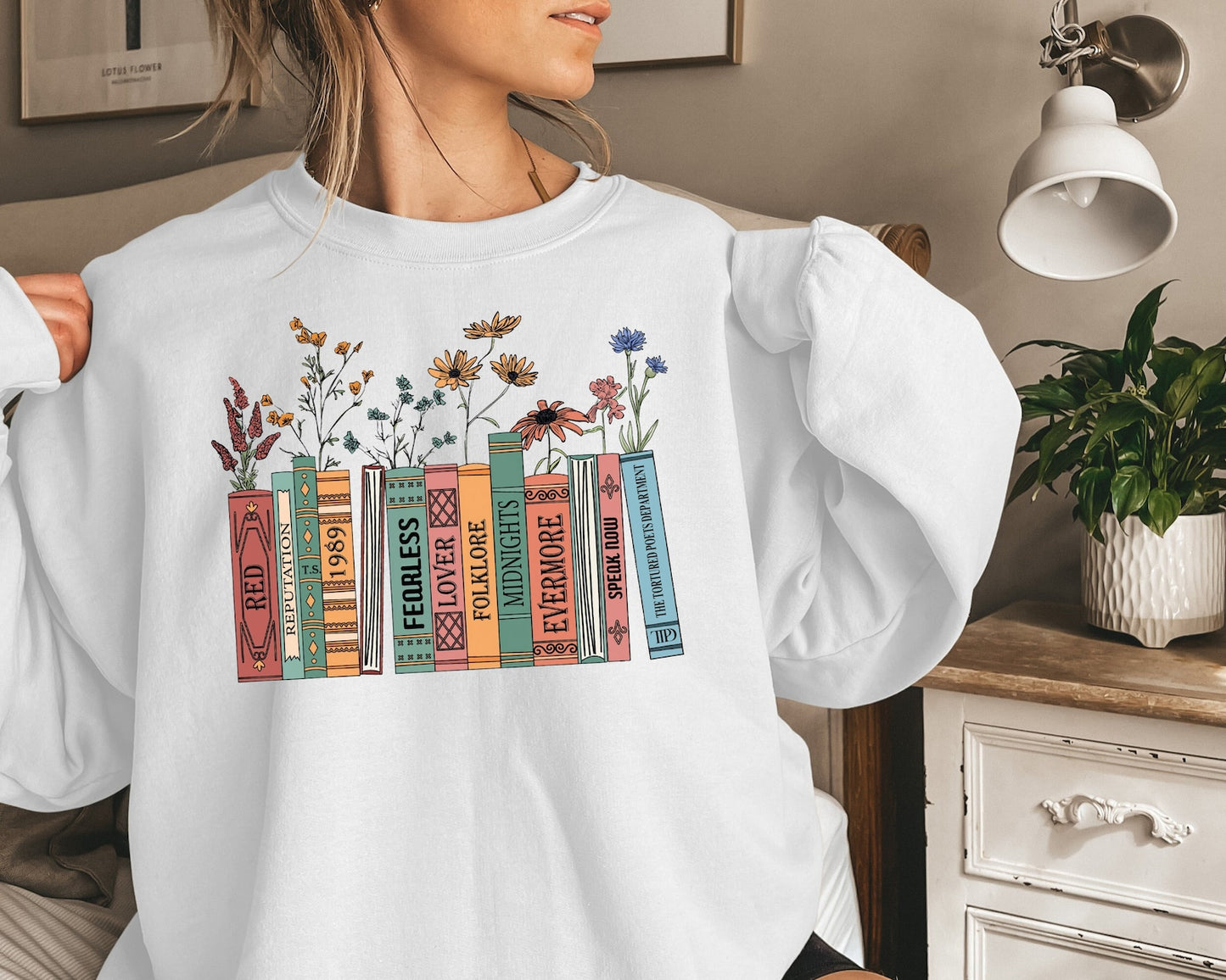 Sweat-shirt Swiftie Albums As Books avec le dernier album