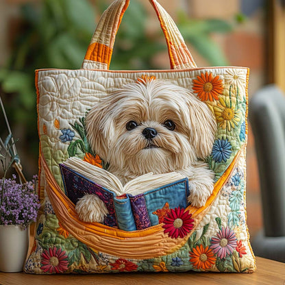 Shih Tzu Quilted Tote Bag