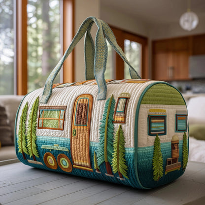 Cozy Camper Trailer Quilted Duffle Bag