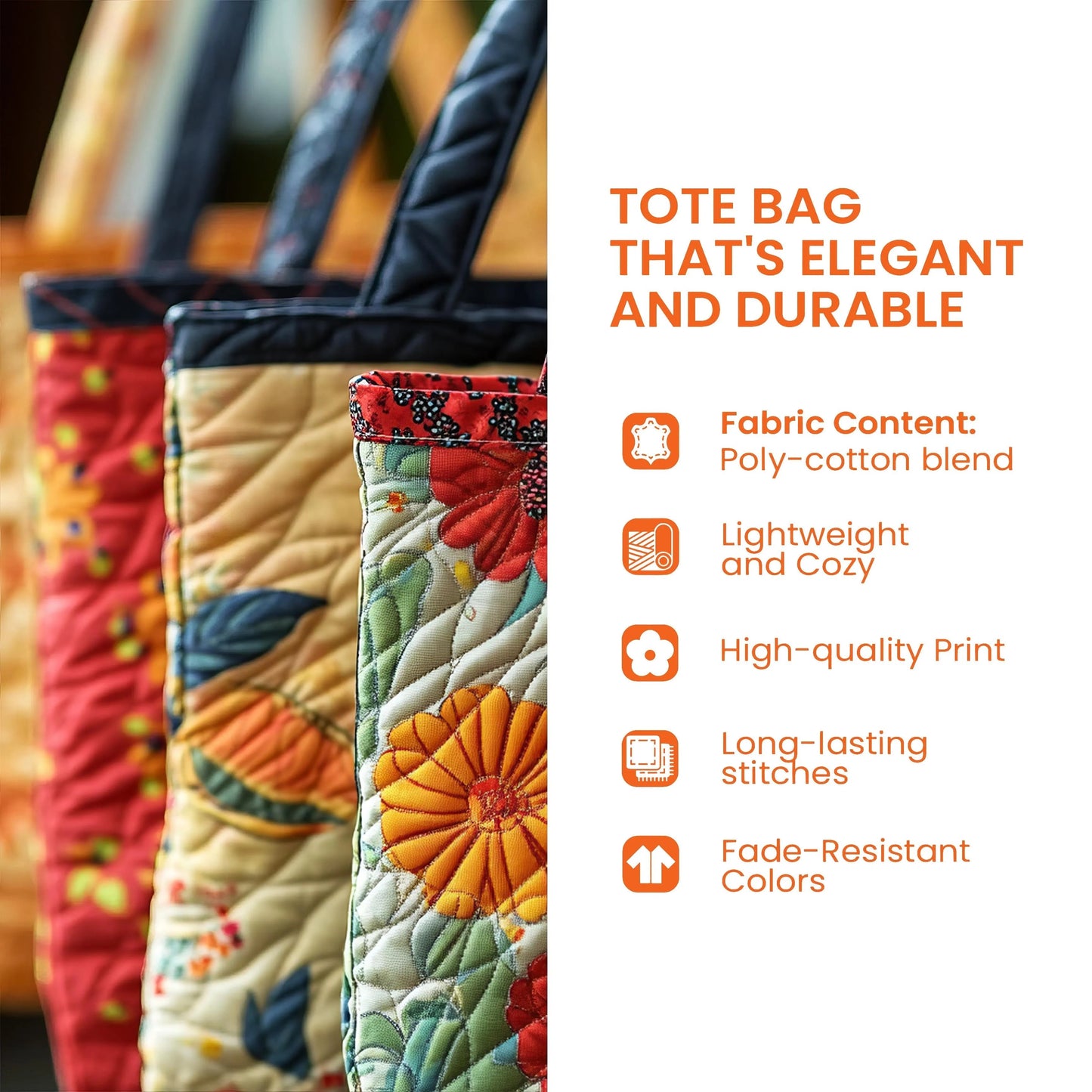 Rustic Dragonfly Quilted Tote Bag