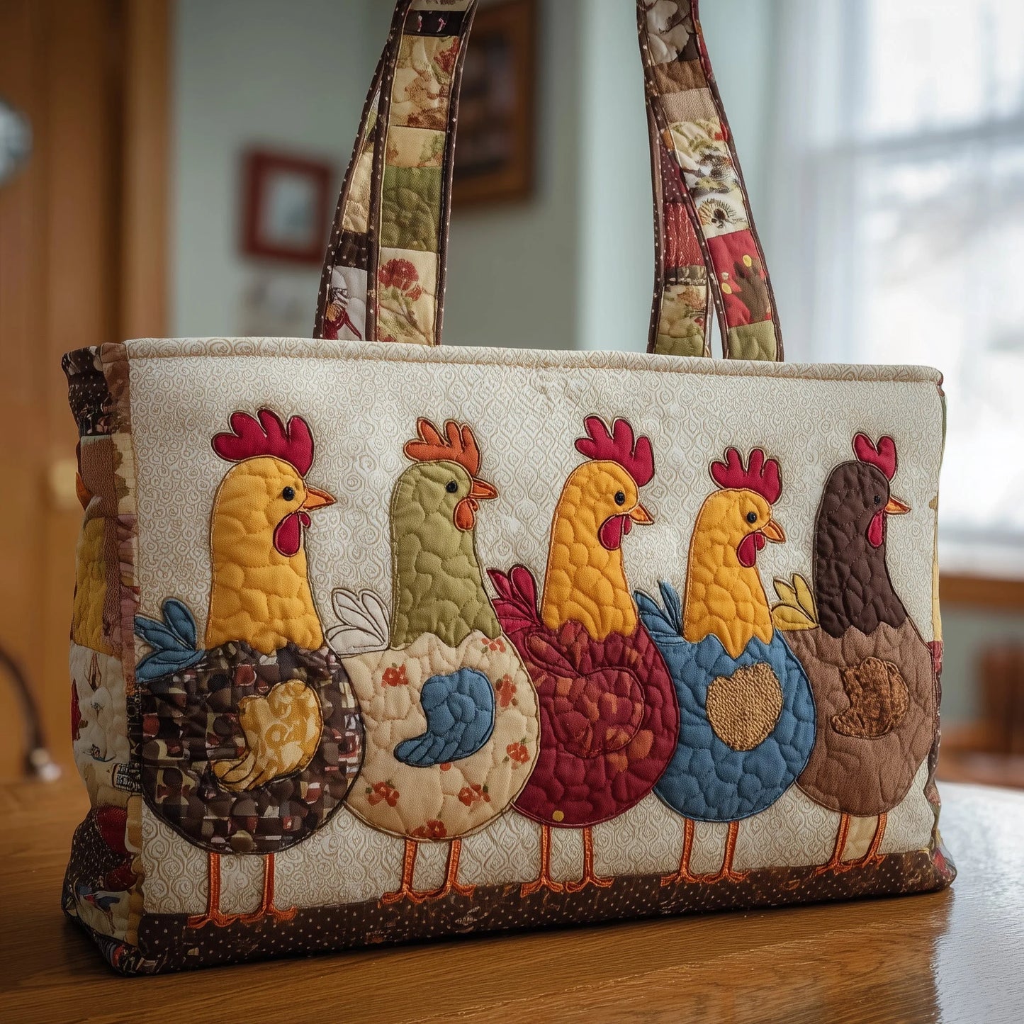 Chicken Quilted Tote Bag GFTONL5270