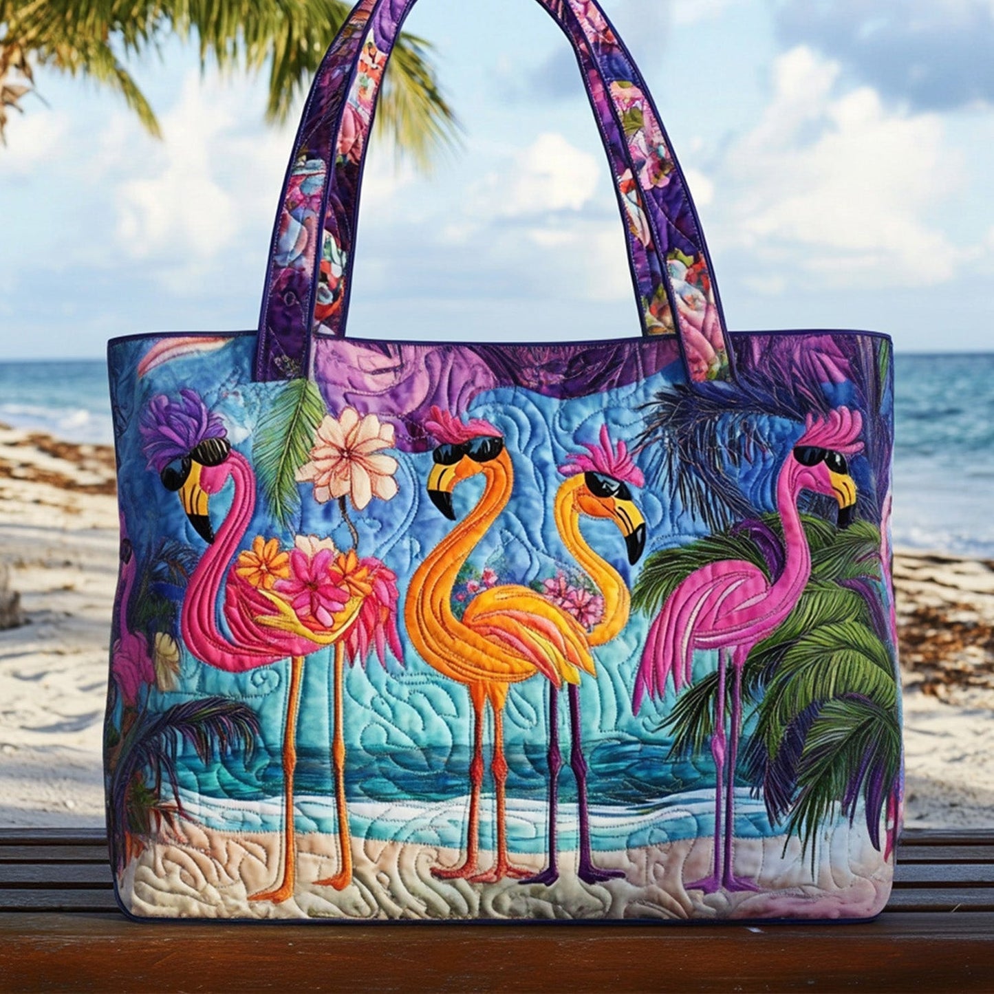 Flock Star Quilted Tote Bag