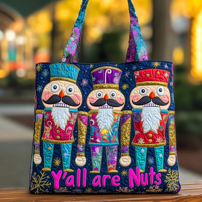 Festive Nutcracker Quilted Tote Bag