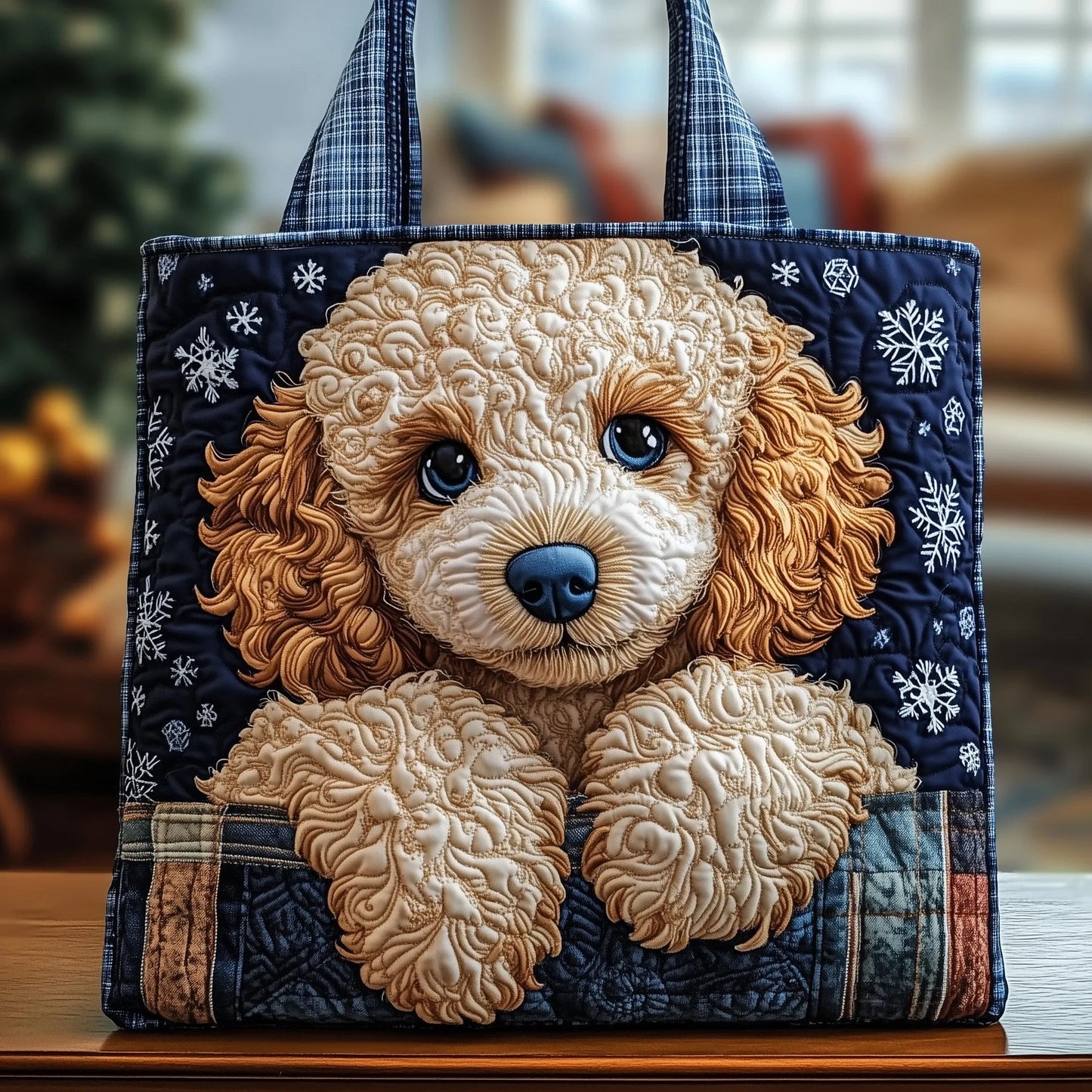 Icy Paw Quilted Tote Bag