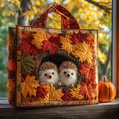 Hedgehog Heaven Quilted Tote Bag