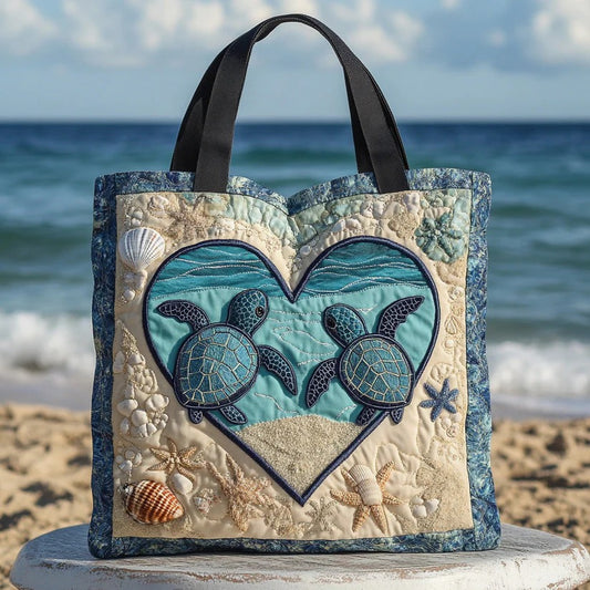 Coastal Calm Quilted Tote Bag