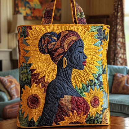African silhouettes Quilted Tote Bag
