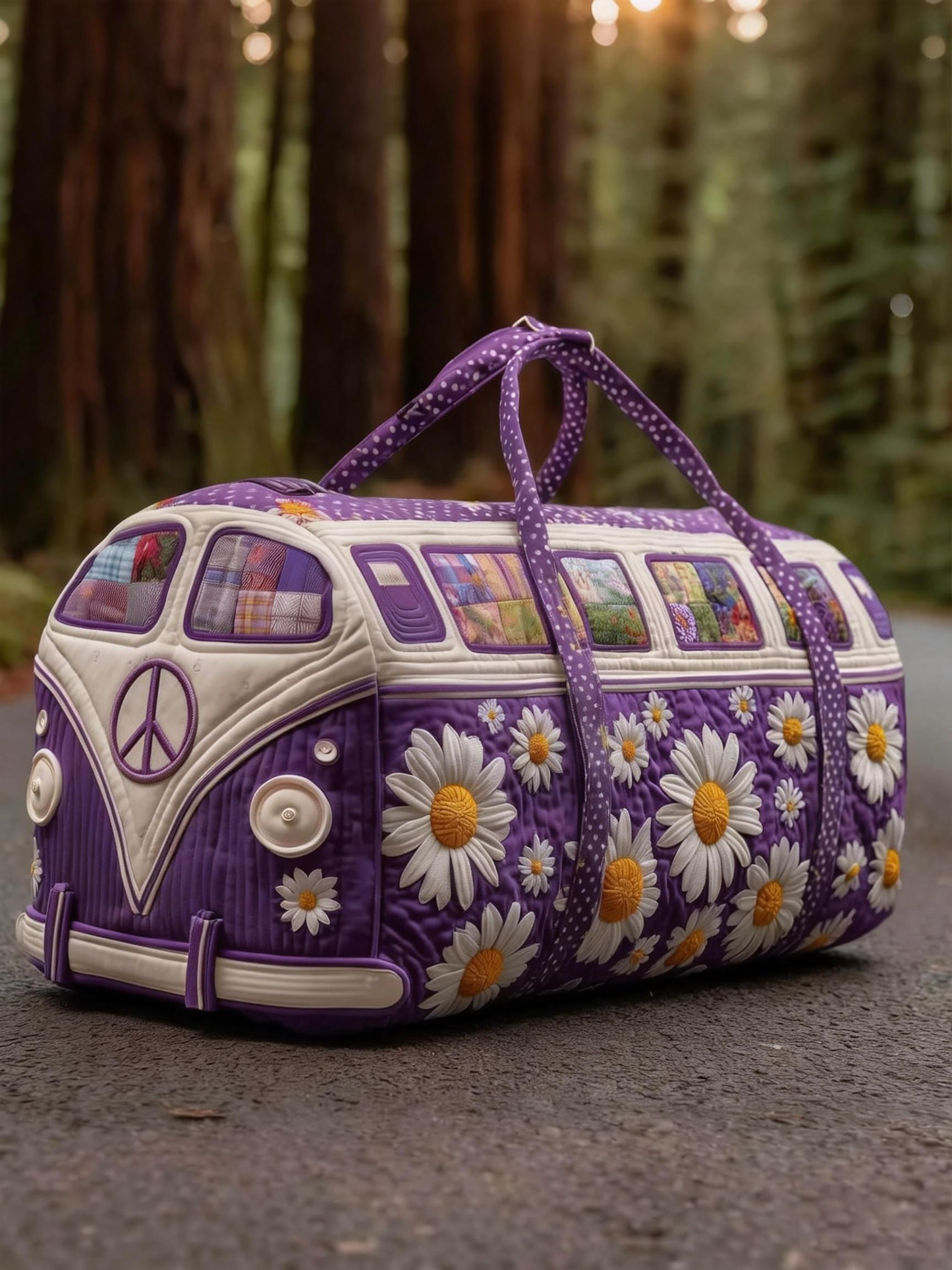 Blossom Path Quilted Duffle Bag