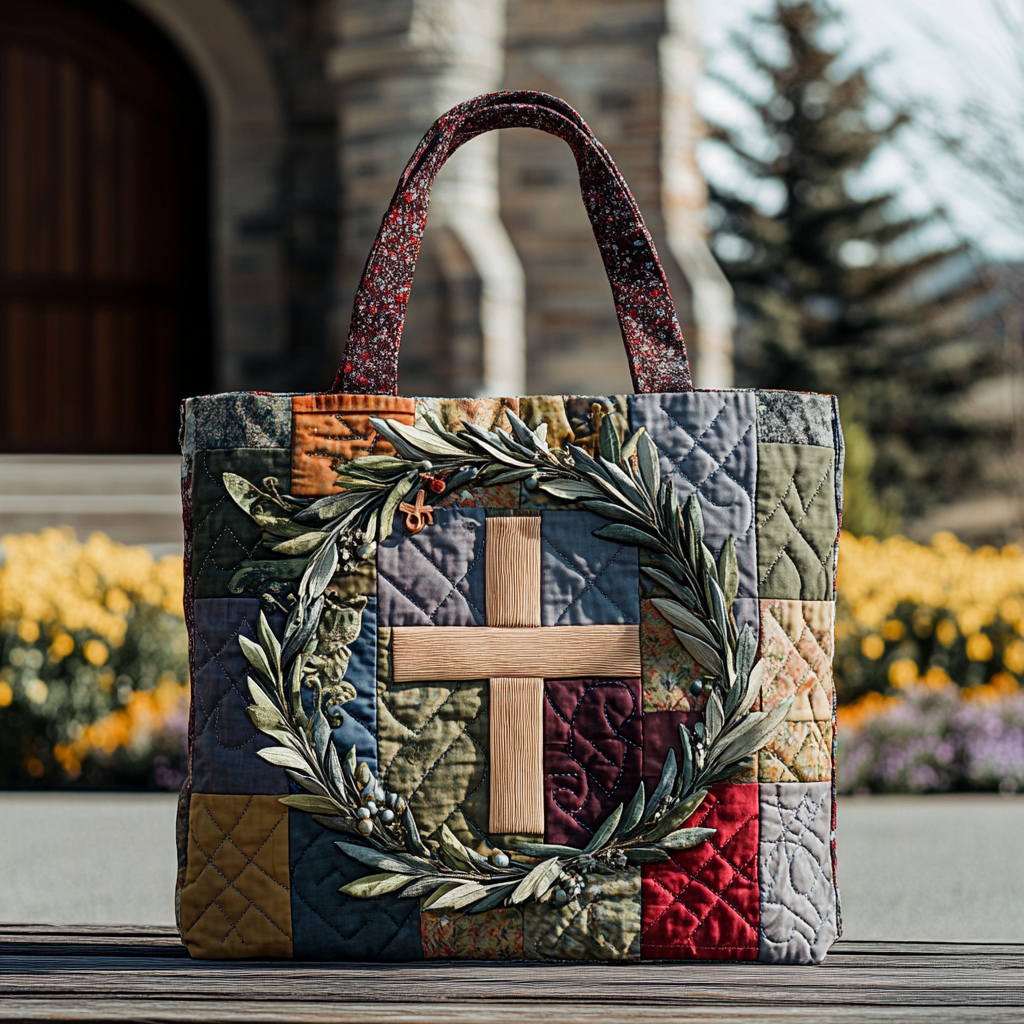 Christed Harmony Quilted Tote Bag