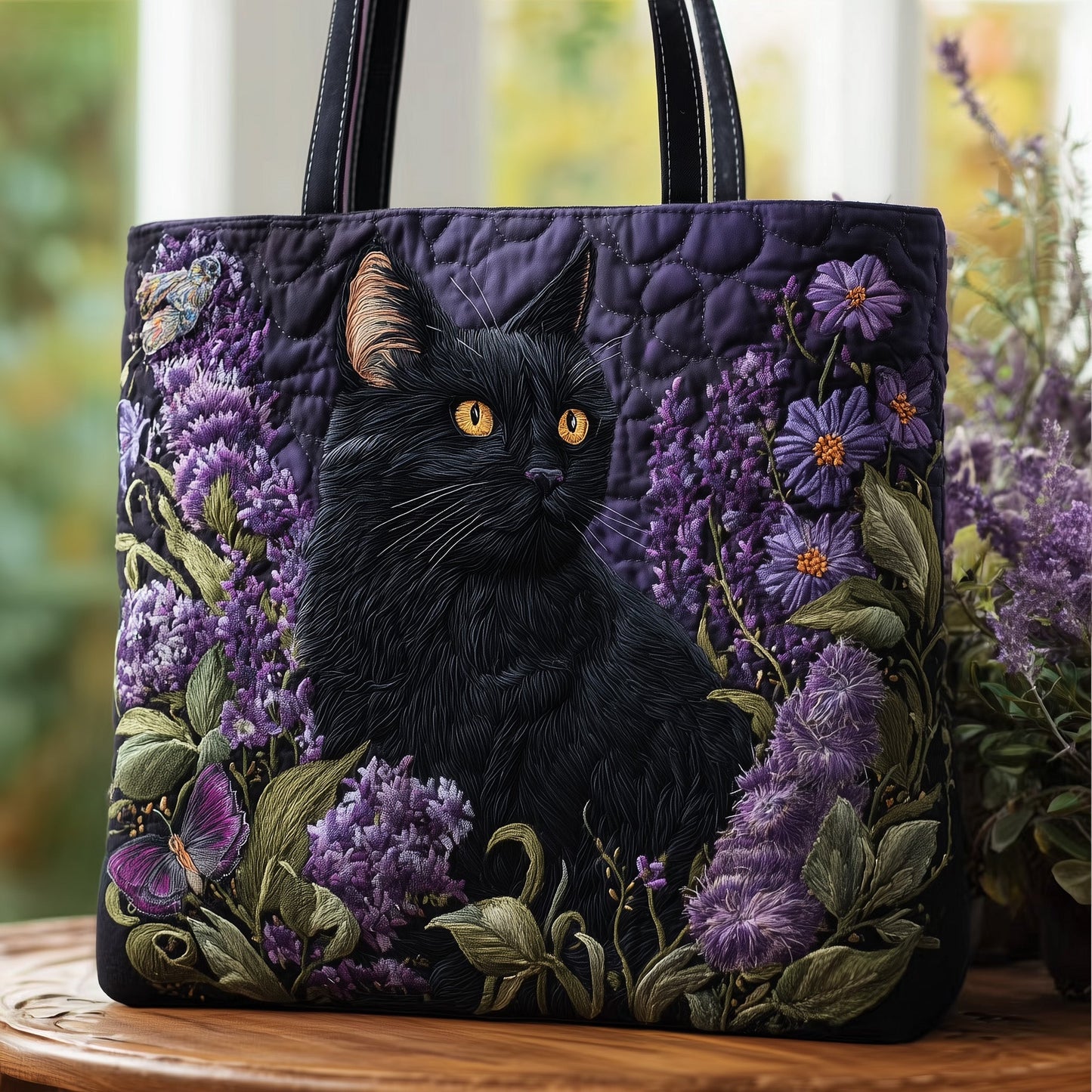 Cat Quilted Tote Bag