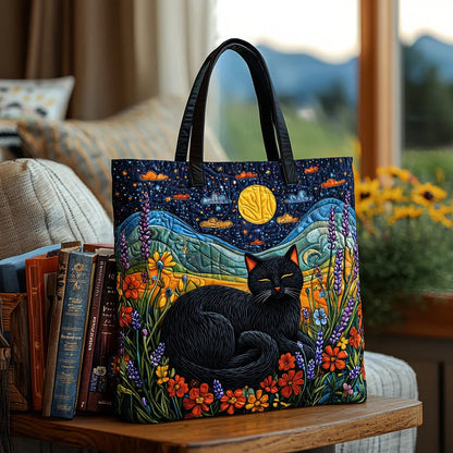 Meowgic Hour Quilted Tote Bag