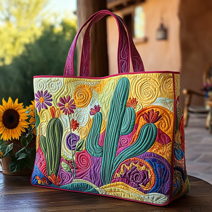 Painted Dunes Quilted Tote Bag