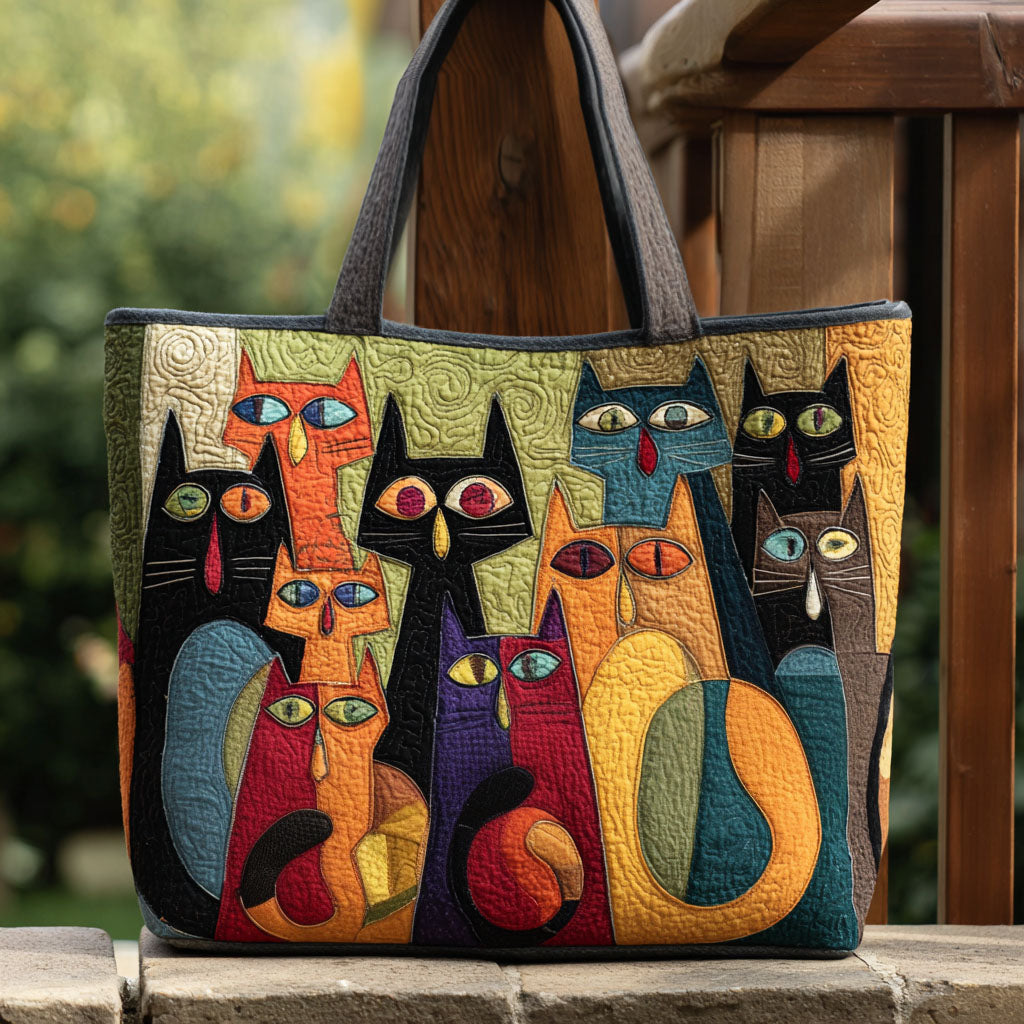 Pawprint Magic Quilted Tote Bag