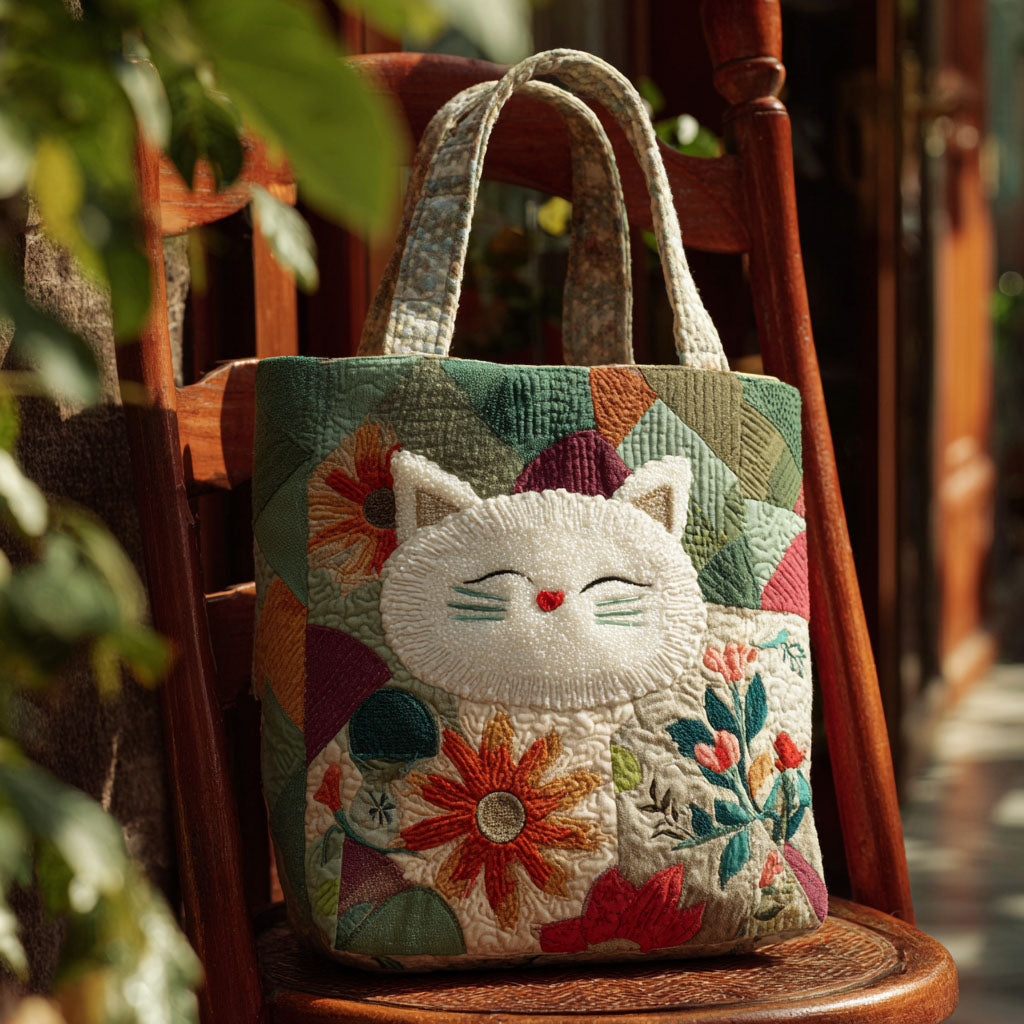 Whiskers in the Light Quilted Tote Bag