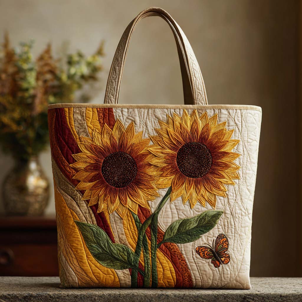 Harvest Glow Quilted Tote Bag
