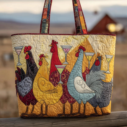 Party Chicken Quilted Tote Bag