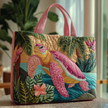 Aloha Turtle Quilted Tote Bag