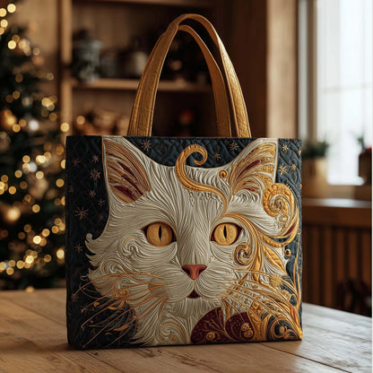 Catitude Charm Quilted Tote Bag