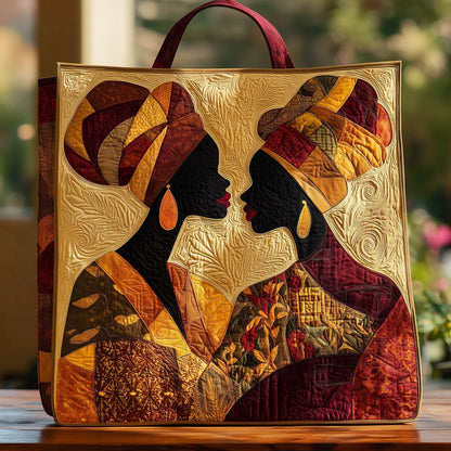 Golden Queens Quilted Tote Bag